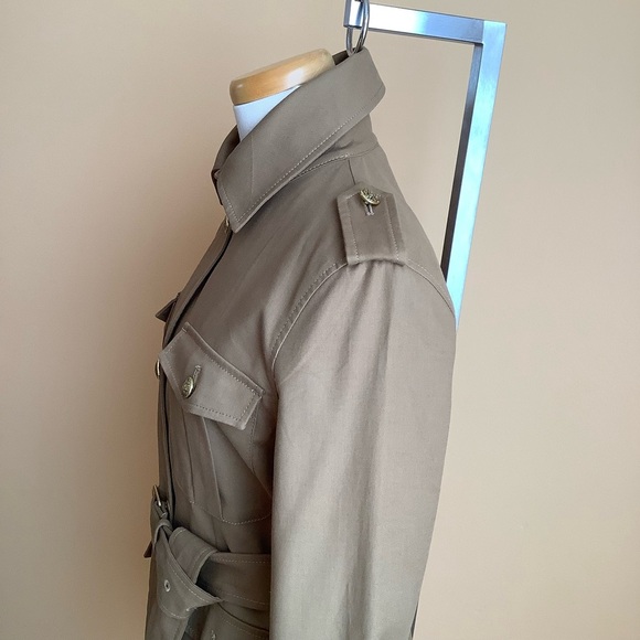 BANANA REPUBLIC Tan Voyage Safari Jacket Belted Size 8 Tall - Picture 5 of 16